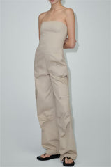 Multi Pocket Cargo Brand Loose Street Straight Drag Casual Jumpsuits