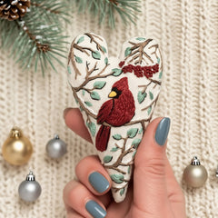 🎅Best Christmas Gift💖DIY Heart Shaped Hand Embroidered Christmas Ornament/Ornament Kit