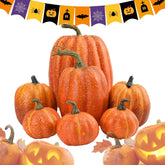 Artificial Pumpkin Decorations – 7 Pcs Set 🎃 Fall, Halloween, and Thanksgiving Home Decor