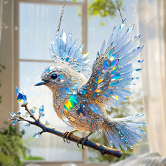 🐦Acrylic Sky Bluebird 3D Stained Art Ornament (8 inches)