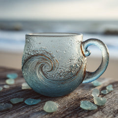 🎁🌊 Bestselling Sea Glass Wave Mug – 49% OFF! - Unique Handcrafted Ocean Mug