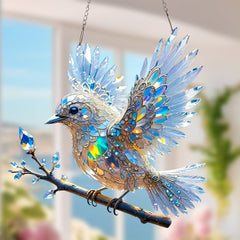 🐦Acrylic Sky Bluebird 3D Stained Art Ornament (8 inches)