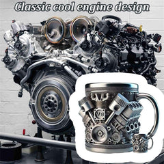 🔥Handcrafted 3D Coffee Cup – Inspired by V8 & V6 Engines