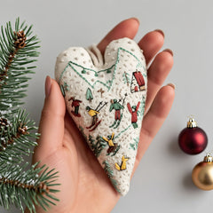 🎅Best Christmas Gift💖DIY Heart Shaped Hand Embroidered Christmas Ornament/Ornament Kit