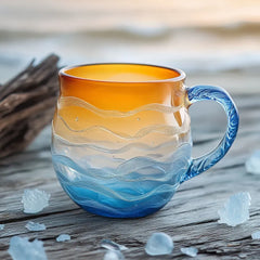 🎁🌊 Bestselling Sea Glass Wave Mug – 49% OFF! - Unique Handcrafted Ocean Mug